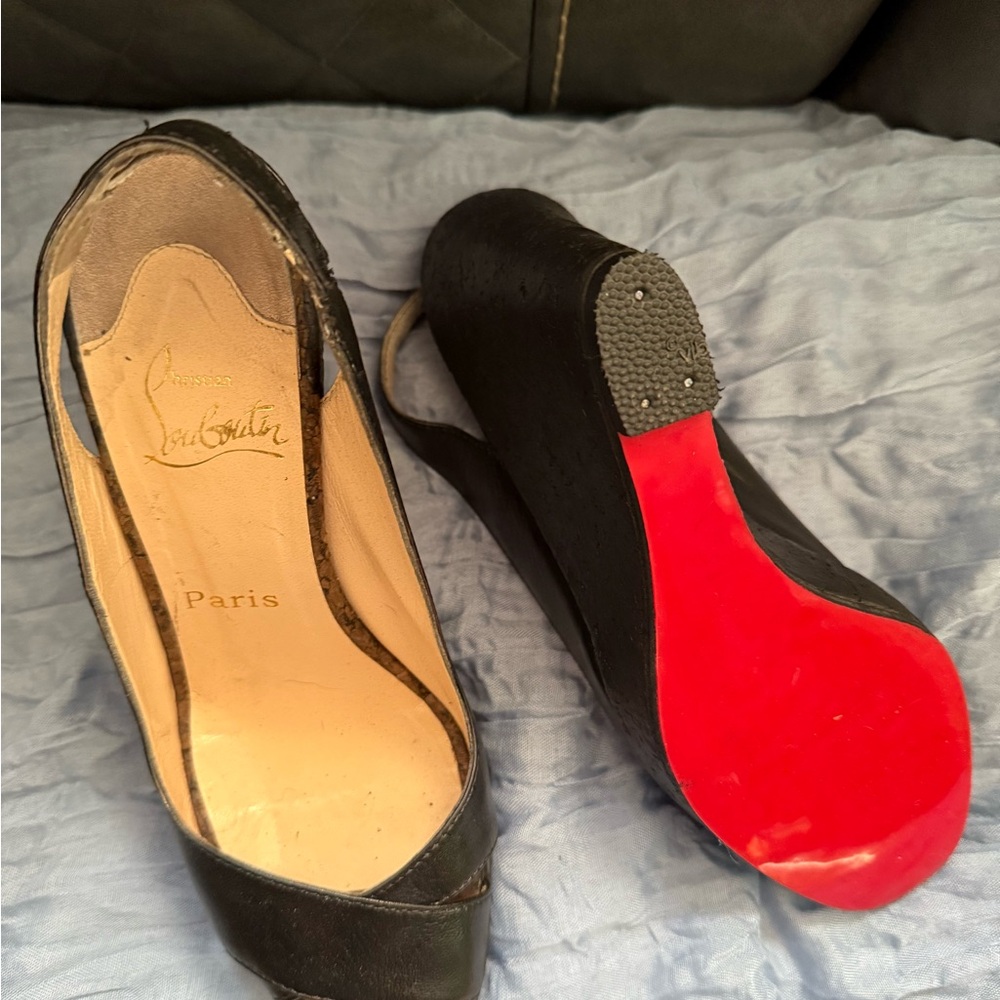 Christian Louboutin Black Heels with Red Soles